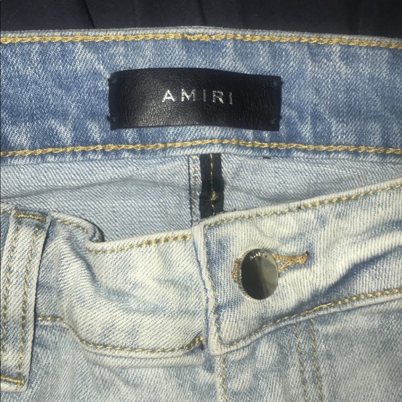 Amiri Light blue sequin zebra print